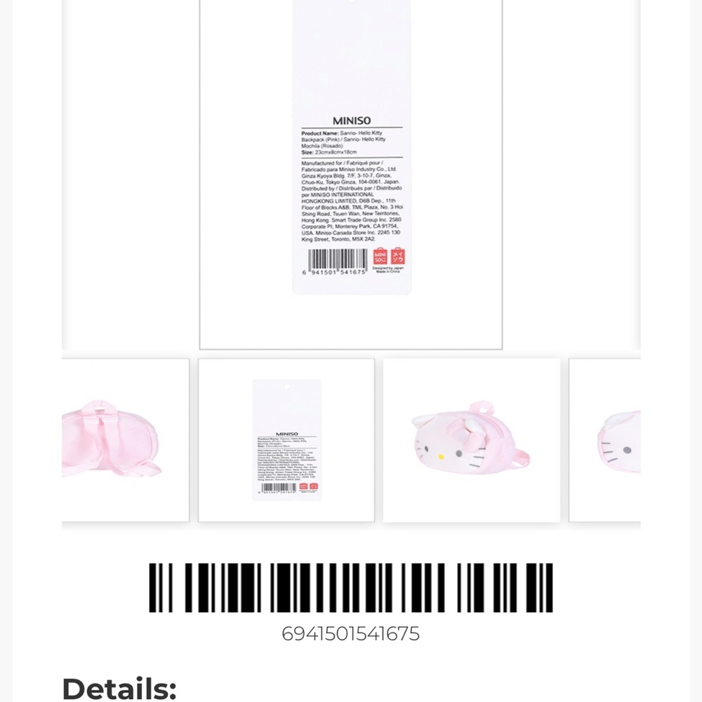Miniso mini backpack - Picture 5 of 5